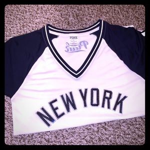 Pink VS MLB NY Yankees Jersey